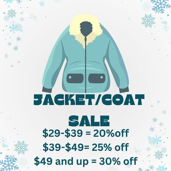 LIMITED TIME - JACKET AND COAT SALE - Picture 1 of 1